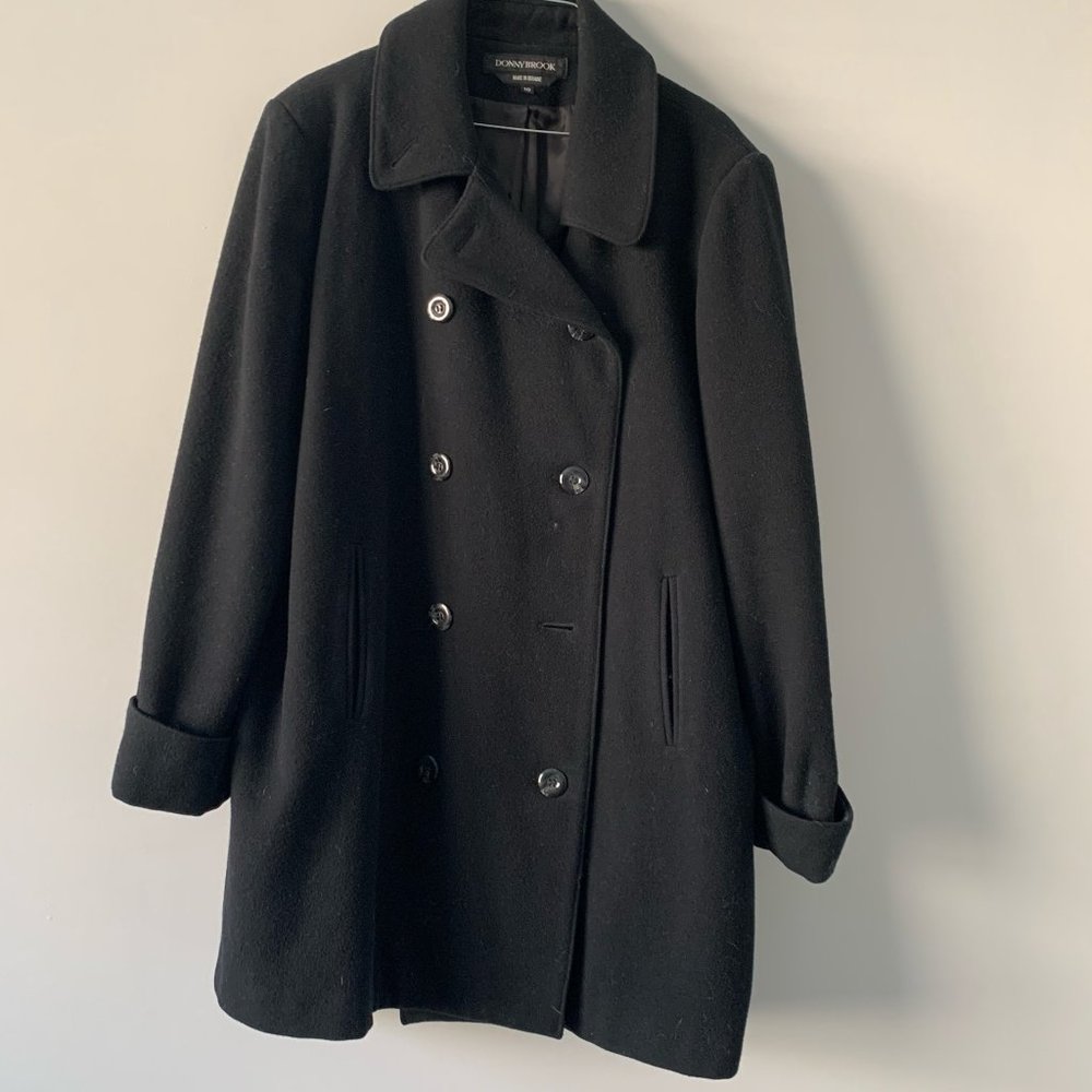 Donny Brook Black Long Coat Size 10